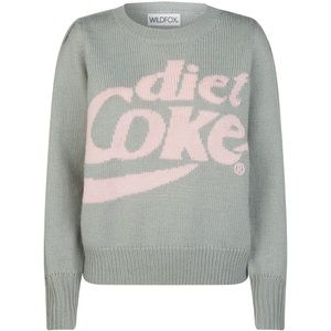 Wildfox Lou Diet Coke Grey and Pink Sweater NEW M